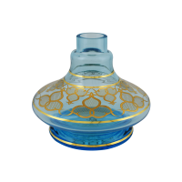 Base de Vidro MD Hookah Bottle Aladin Pequeno Frésia 5 - Azul