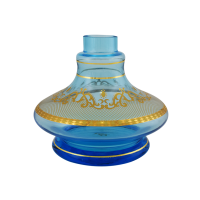 Base de Vidro MD Hookah Bottle Aladin Pequeno Frésia 7 - Azul