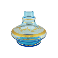Base de Vidro MD Hookah Bottle Aladin Pequeno Frésia 2 - Azul